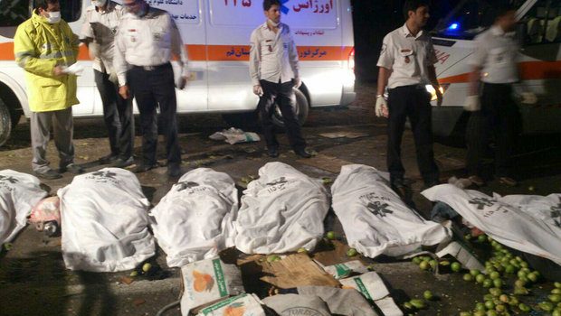 ۶ کشته و ۶ مجروح حاصل تصادف دو خودور در محور مسجدسلیمان – اهواز