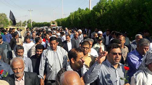 پیکر پاک دو شهید گمنام در شهر دارخوین شادگان تشییع و به خاک سپرده شد