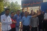 تجمع اعتراضی پیمانکاران طلبکار مقابل استانداری خوزستان+عکس