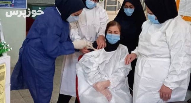 مرحله دوم واکسیناسیون سالمندان بهزیستی اندیمشک انجام شد
