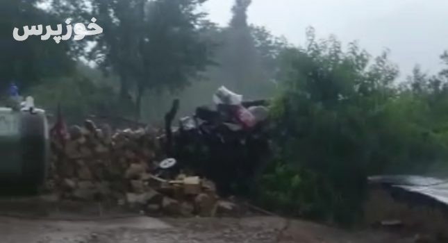 بارش باران در روستای شیوند + ارسال فیلم توسط شهروند