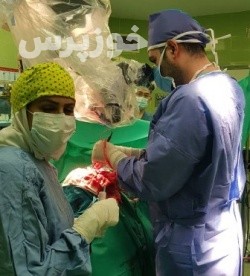 عمل موفقیت آمیز تخلیه تومور مغزی بر روی جوان ۳۵ ساله مسجدسلیمانی