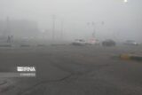 مه صبحگاهی شعاع دید در آبادان و خرمشهر را به ۵۰ متر کاهش داد + فیلم