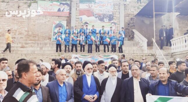 گزارش تصویری خوزپرس از راهپیمایی ۲۲ بهمن و جشن چهل و پنجمین سالروز پیروزی انقلاب اسلامی در شوشتر