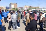 تجمع کارکنان ارکان ثالث حفاری در اهواز