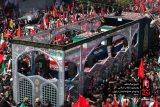 گزارش تصویری؛ تشییع پیکر رهبر شهید انقلاب در حلقه قلوب عزادار مردم تهران